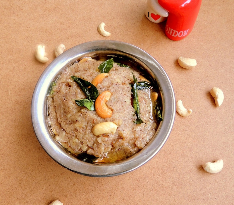 Ragi Pongal with Cashew & Pepper
